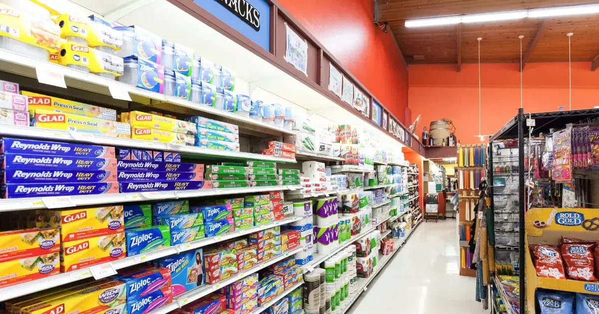 Grocery store wayfinding signs