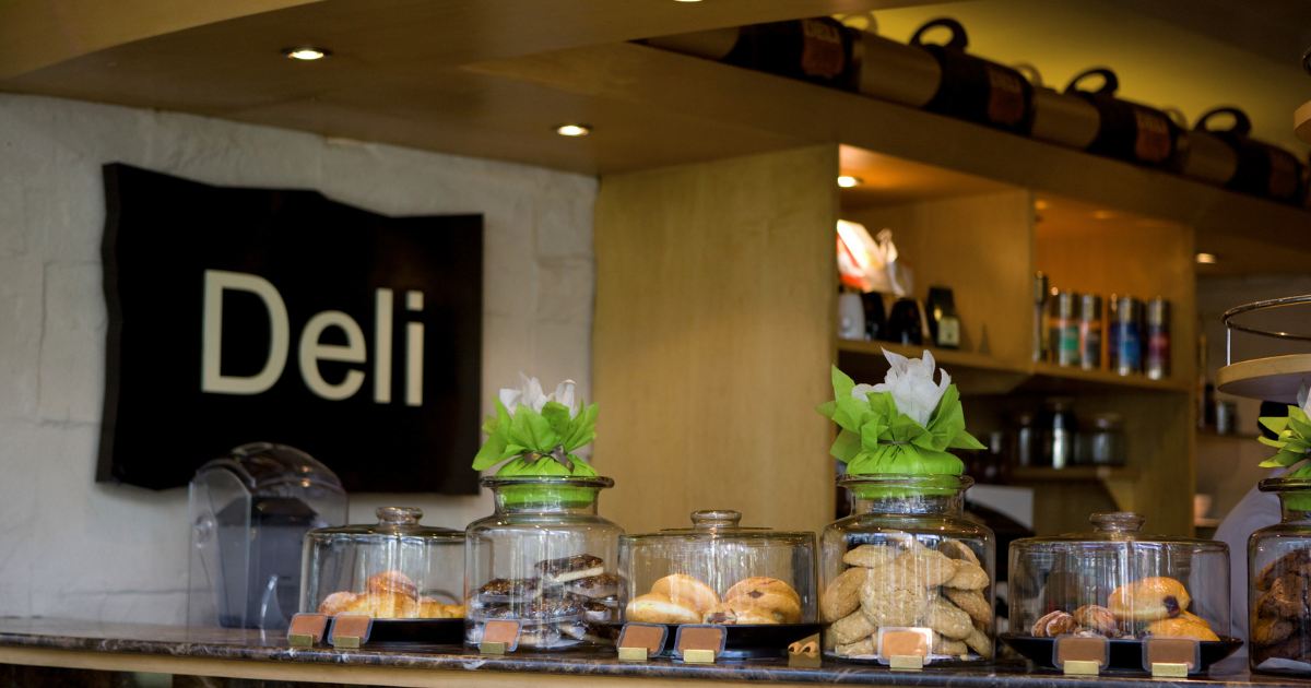 deli sign in a grocery store