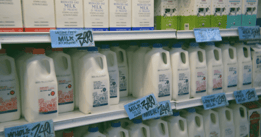 Key value items in grocery stores generally include milk, bread, and bananas.