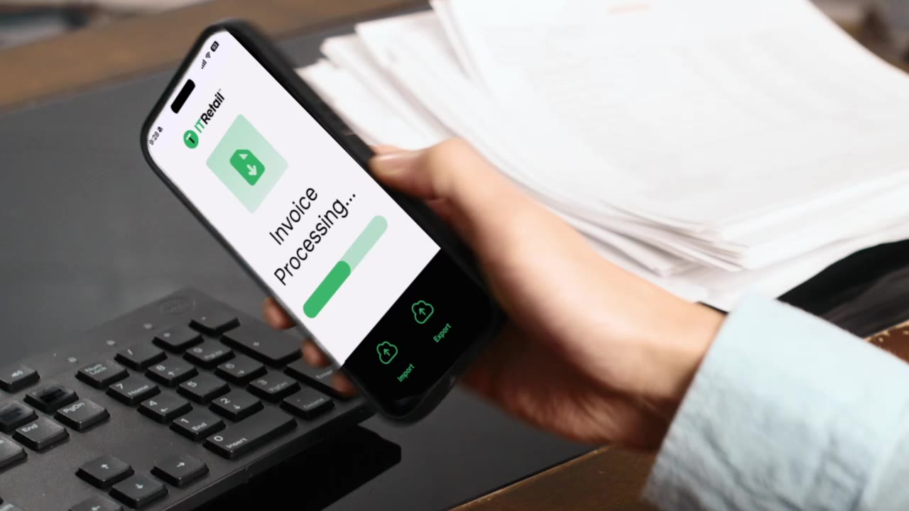 IT Retail app on a phone